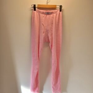 Erl waffle long johns baby pink - size xs
